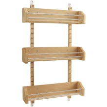 Wood Classics 16-1/8" Wood Wall Cabinet Adjustable Spice Rack