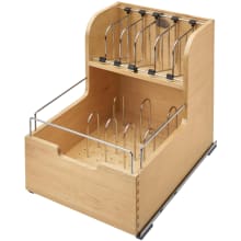 Wood Classics 22-1/4" Wood Base Cabinet Food Storage Container Pull Out Organizer with Soft Close