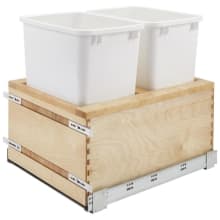 Value Line 21-1/2" Wood Bottom Mount Pull Out Waste Container with Soft Close
