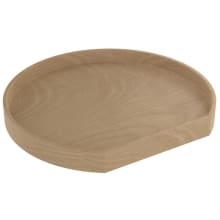 Wood Classics Wood 1-Shelf 22" D-Shaped Lazy Susan with Swivel Bearing for Corner Wall Cabinets