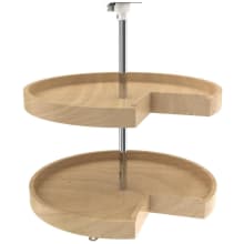 Wood Classics Wood 2-Shelf 24" Pie Shaped Lazy Susan for Corner Base Cabinets