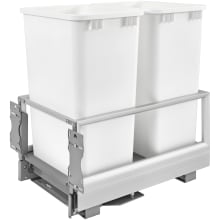Contemporary 22" Aluminum Pull Out Waste Container for Full Height Cabinet with Soft Open and Close