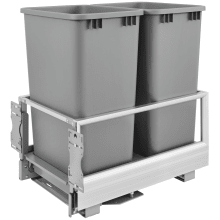 5149 Series Bottom Mount Double Bin Trash Can with Rev-A-Motion Soft Open/Close - 50 Quart Capacity