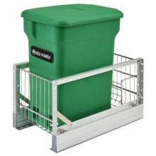 Contemporary 18" Aluminum Pull Out Compost Container with Soft Close