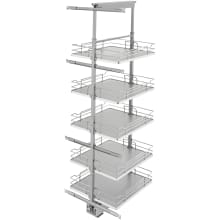 Contemporary 19" Adjustable Solid Surface Pantry System for Tall Pantry Cabinets with Soft Close