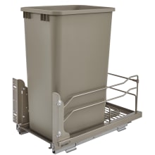Modern 22-1/4" Steel Bottom Mount Pull Out Waste Container for Full Height Cabinets with Soft Close