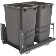 53WC Series Bottom Mount Double Bin Trash Can with Soft Close - 35 Quart Capacity