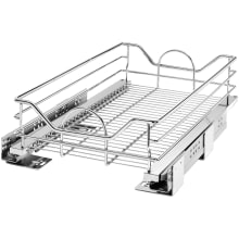 Modern 14-1/2" Steel Pull Out Organizer with Soft-Close for Base Cabinets