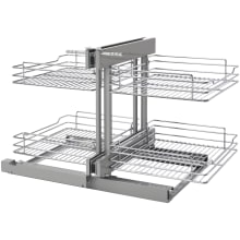 Classic 32-1/4" Steel 2-Tier Pull Out Organizer for Blind Corner Cabinets with Soft Close