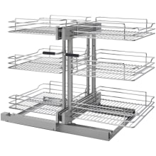 Classic 32-1/4" Steel 3-Tier Pull Out Organizer for Blind Corner Cabinets with Soft Close