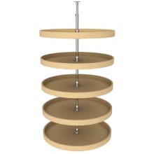 Classic Plastic 5-Shelf 28" Full Circle Lazy Susan for Pantry Cabinets
