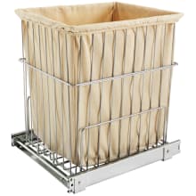 HRV Series 15 Inch Pull Out Wire Laundry Hamper with Liner for 20 Inch High Cabinets