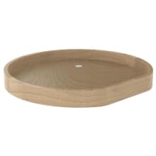 Lazy Daisy Wood 1-Shelf 20" D-Shaped Lazy Susan with Swivel Bearing for Corner Wall Cabinets