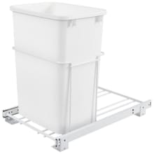 Classic 22" White Steel Pull Out Waste Container