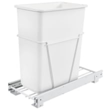 Classic 22" White Steel Pull Out Waste Container