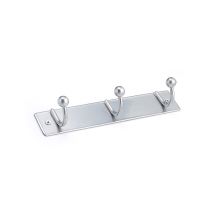 9-1/16 Inch Wide 3 Hook Metal Coat Rack