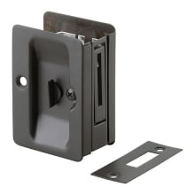 3-1/4 Inch x 2-1/4 Inch Flush Rectangular Privacy Pocket Door Lock