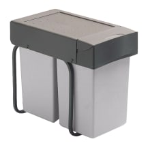 227 Series Bottom Mount Double Bin Trash Can with Full Extension Slides - 14.79 Quart Capacity per Bin