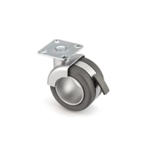 Design Series 2-11/16" Diameter 110 lbs Max Weight Caster with Square Mounting Plate for Office Furniture