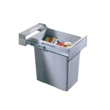 Easy-Cargo Bottom Mount Single Bin Trash Can with Over Travel Slides - 44.4 Quart Capacity