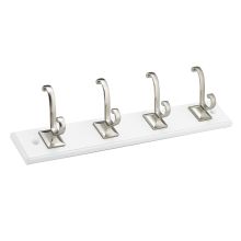 17 Inch Wide 4 Hook Wooden Coat Rack