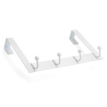 12-1/2 Inch Wide 4 Hook Over the Door Metal Coat Rack