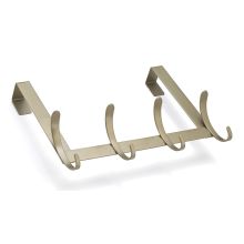 12 Inch Wide 4 Hook Over the Door Metal Coat Rack