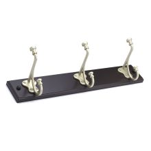 17-15/16 Inch Wide 3 Hook Wooden Coat Rack