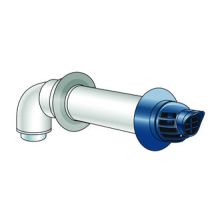 21" Double Wall Direct Vent Pipe Horizontal Termination Kit for Condensing Tankless Water Heaters with 3" Inner Diameter