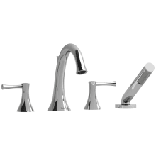 Edge Deck Mounted Tub Filler with Built-In Diverter – Includes Hand Shower