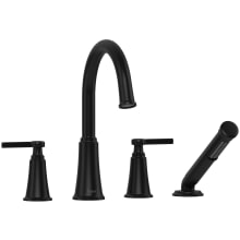 Momenti Deck Mounted Roman Tub Filler with Built-In Diverter - Includes Hand Shower