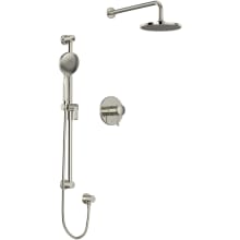 Edge Shower System with Combined Thermostatic and Pressure Balance Technology and 2 function Integrated Diverter