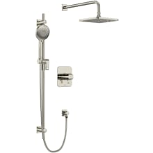 Salome Shower System with Combined Thermostatic and Pressure Balance Technology and 3 Function Integrated Diverter
