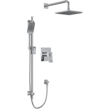Zendo Shower System with Combined Thermostatic and Pressure Balance Technology and 3 Function Integrated Diverter