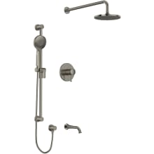 Edge Shower System with Thermostatic and Pressure Balance Technology and 3 Function Integrated Diverter
