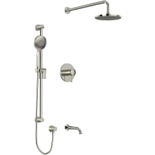 Edge Shower System with Thermostatic and Pressure Balance Technology and 5 Function Integrated Diverter
