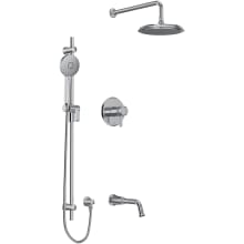 Momenti Shower System with Combined Thermostatic and Pressure Balance Technology and 5 Function Integrated Diverter