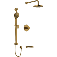 Parabola Shower System with Thermostatic and Pressure Balance Technology and 5 Function Integrated Diverter