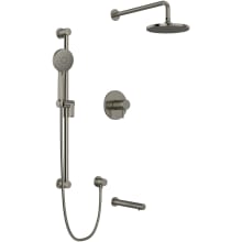 Riu Shower System with Combined Thermostatic and Pressure Balance Technology and 3 Function Integrated Diverter