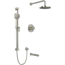 Riu Shower System with Combined Thermostatic and Pressure Balance Technology and 5 Function Integrated Diverter