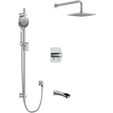 Salome Shower System with Thermostatic and Pressure Balance Technology and 5 Function Integrated Diverter