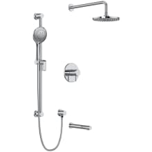 Sylla Shower System with Combined Thermostatic and Pressure Balance Technology and 3 Function Integrated Diverter