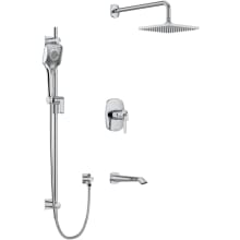 Venty Shower System with Thermostatic and Pressure Balance Technology and 5 Function Integrated Diverter