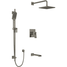 Zendo Shower System with Thermostatic and Pressure Balance Technology and 5 Function Integrated Diverter
