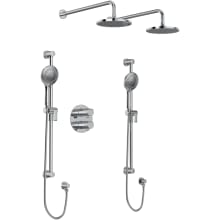 Parabola Two Person Shower System with Combined Thermostatic and Pressure Balance Technology