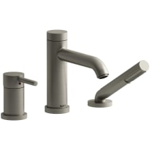 CS Deck Mounted Roman Tub Filler with Built-In Diverter - Includes Hand Shower