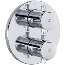 Edge Six Function Thermostatic Valve Trim Only with Dual Cross Handles and Integrated Diverter - Less Rough In