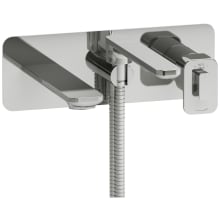 Equinox Wall Mounted Tub Filler with Built-In Diverter - Includes Hand Shower