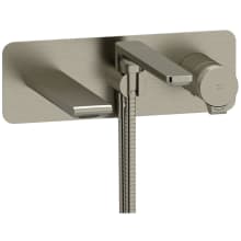 Fresk Wall Mounted Tub Filler with Built-In Diverter - Includes Hand Shower