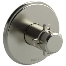 Momenti Dual Function Thermostatic Valve Trim Only with Single Cross Handle and Integrated Diverter - Less Rough In